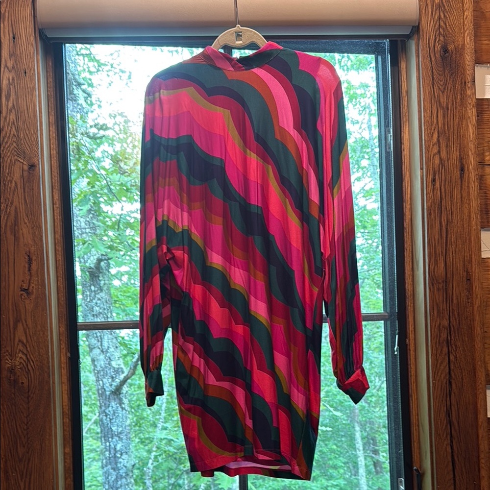 Trina Turk Colorful Wave Pattern Dress